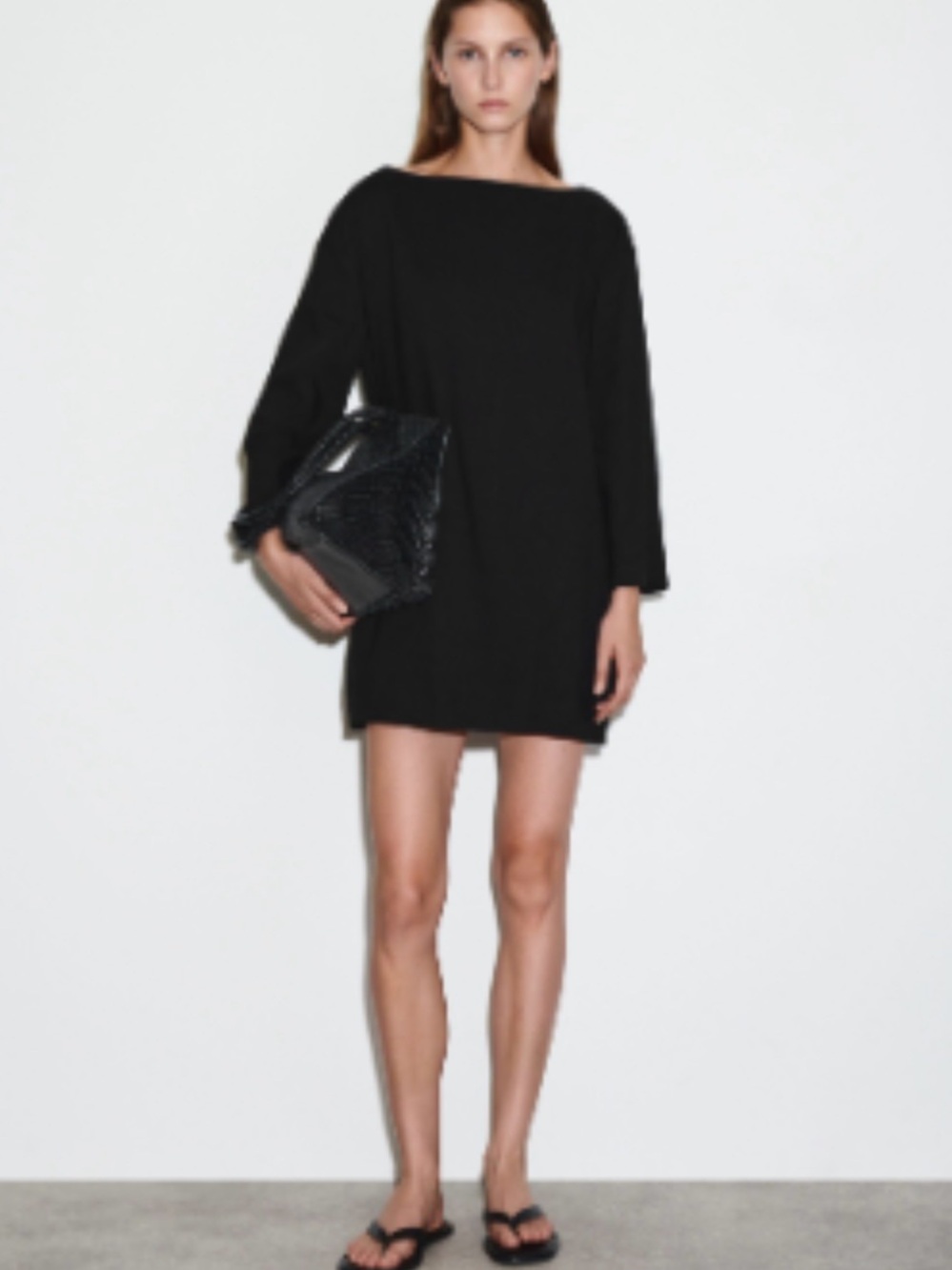 COS Black Mini Shift Dress